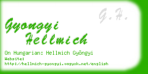 gyongyi hellmich business card